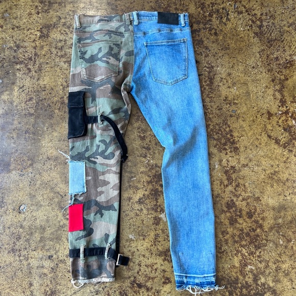 Valabasas Patchwork Camo Contrast Jeans - Picture 4 of 5